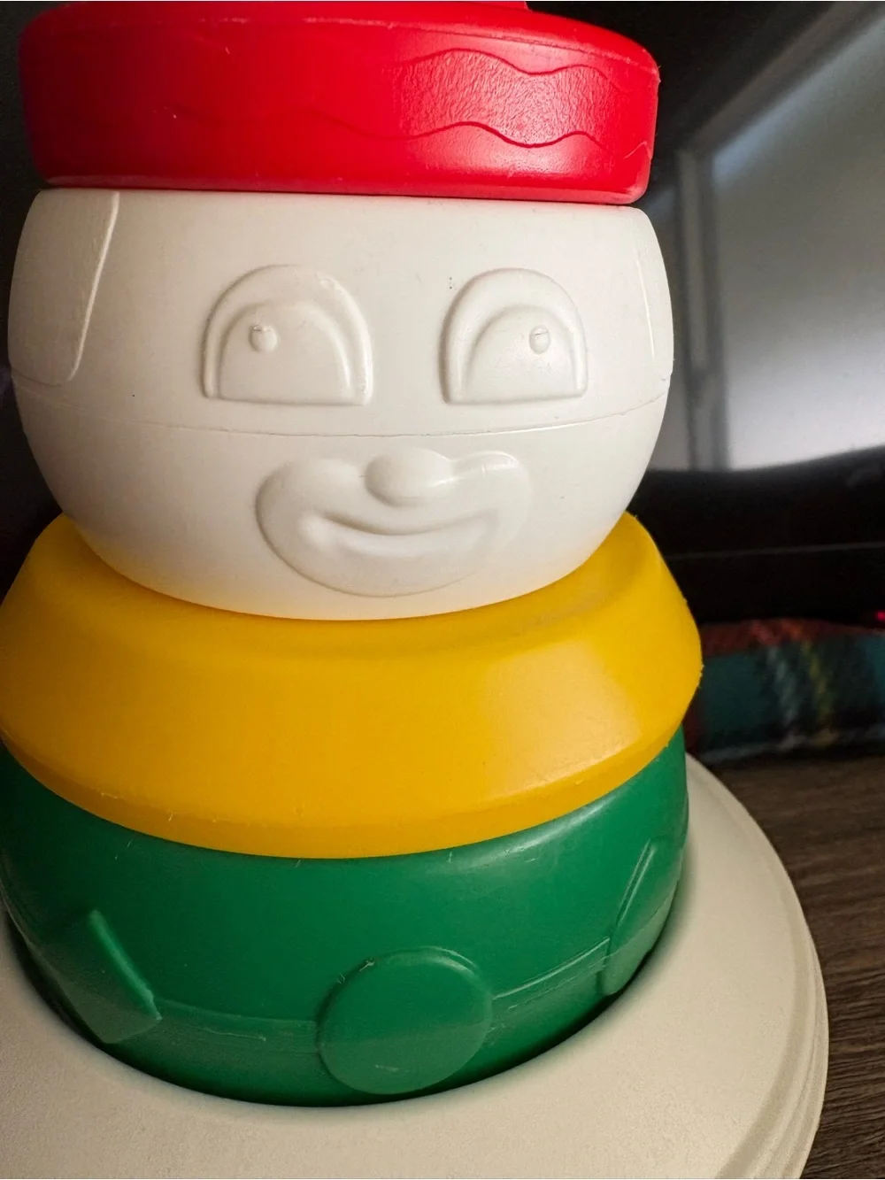 Vintage Tuppertoys Classic Stacking Clown Toy - Multi-Color